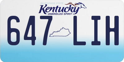 KY license plate 647LIH