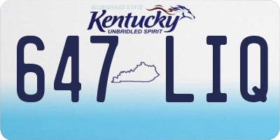 KY license plate 647LIQ