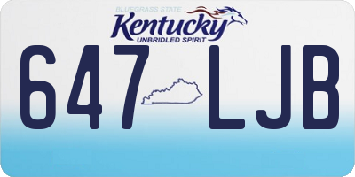 KY license plate 647LJB