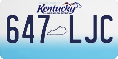 KY license plate 647LJC