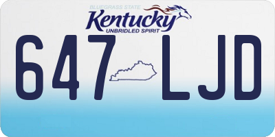 KY license plate 647LJD