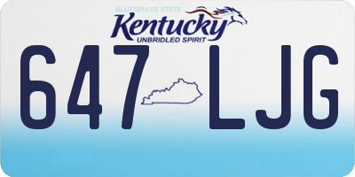 KY license plate 647LJG