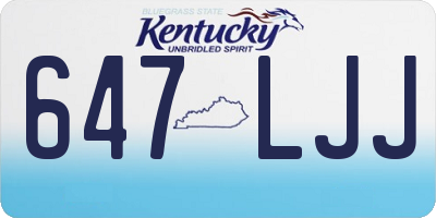 KY license plate 647LJJ