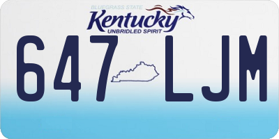 KY license plate 647LJM