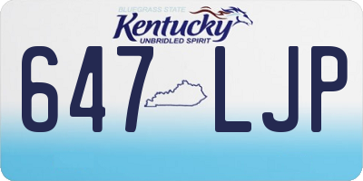 KY license plate 647LJP
