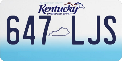KY license plate 647LJS