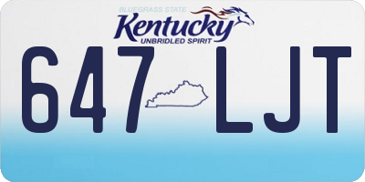 KY license plate 647LJT