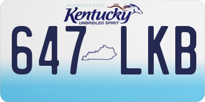 KY license plate 647LKB
