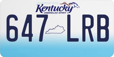 KY license plate 647LRB