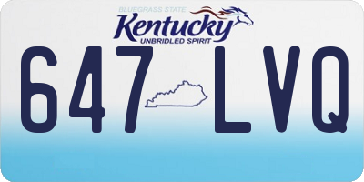 KY license plate 647LVQ