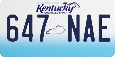 KY license plate 647NAE