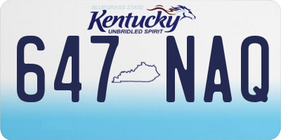 KY license plate 647NAQ