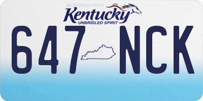 KY license plate 647NCK