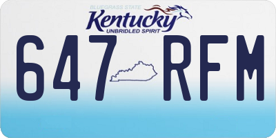 KY license plate 647RFM