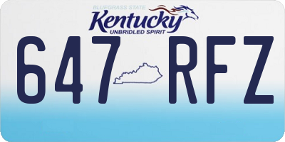 KY license plate 647RFZ