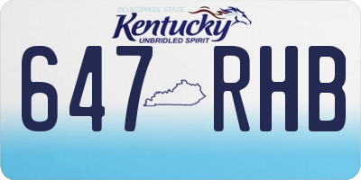 KY license plate 647RHB