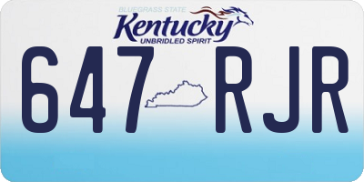KY license plate 647RJR
