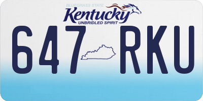 KY license plate 647RKU