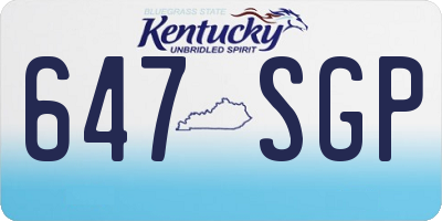 KY license plate 647SGP