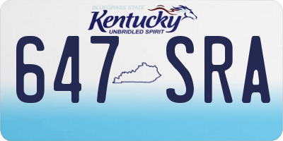 KY license plate 647SRA