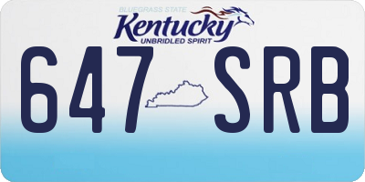 KY license plate 647SRB