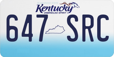 KY license plate 647SRC
