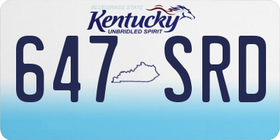 KY license plate 647SRD