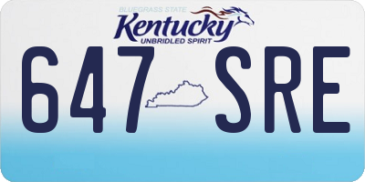 KY license plate 647SRE