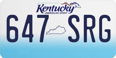 KY license plate 647SRG