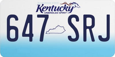 KY license plate 647SRJ