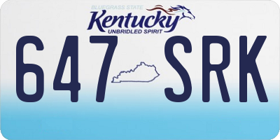 KY license plate 647SRK