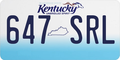 KY license plate 647SRL