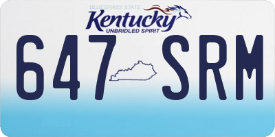 KY license plate 647SRM