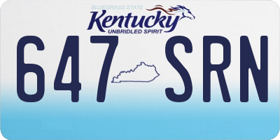 KY license plate 647SRN