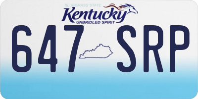 KY license plate 647SRP