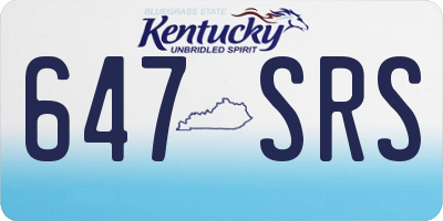KY license plate 647SRS