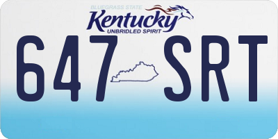 KY license plate 647SRT