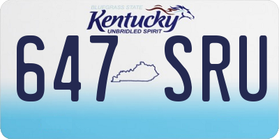 KY license plate 647SRU