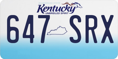 KY license plate 647SRX