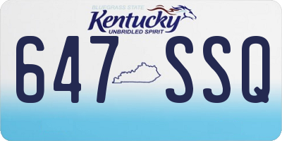 KY license plate 647SSQ
