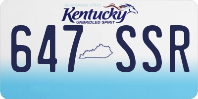 KY license plate 647SSR
