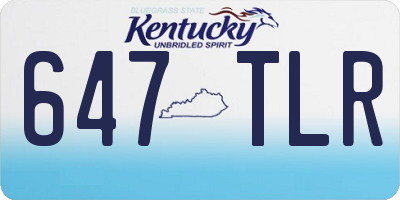 KY license plate 647TLR