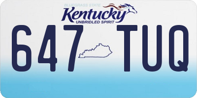 KY license plate 647TUQ