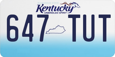 KY license plate 647TUT