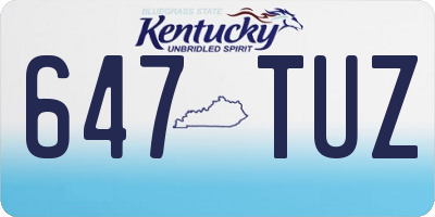KY license plate 647TUZ