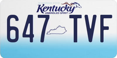 KY license plate 647TVF