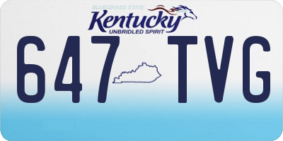 KY license plate 647TVG