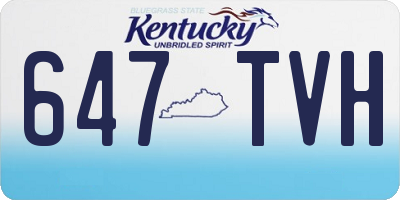 KY license plate 647TVH
