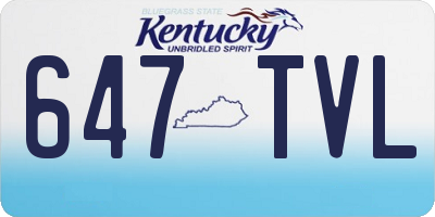 KY license plate 647TVL
