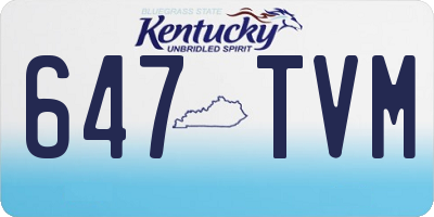 KY license plate 647TVM